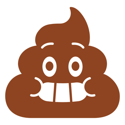 Silly brown poop icon PNG Design
