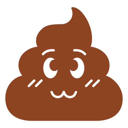 Cute brown poop icon PNG Design