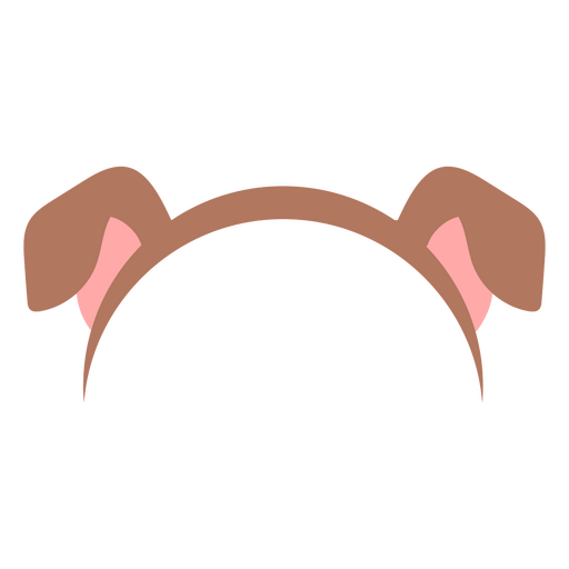 Verspieltes Hundeohren-Stirnband-Design PNG-Design