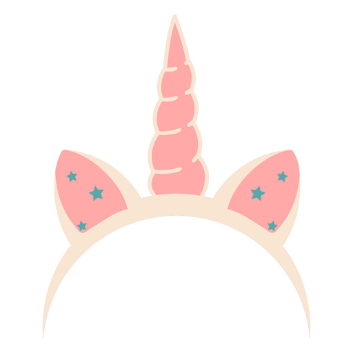 Tiara de unicórnio rosa com estrelas Desenho PNG