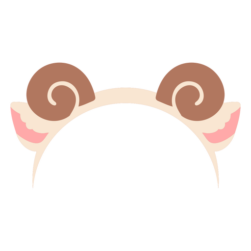 Lindo diseño de diadema de cuerno de carnero Diseño PNG