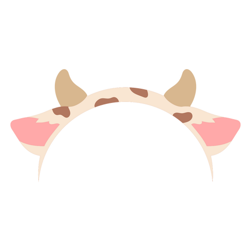 Niedliche Illustration eines Kuhohren-Stirnbandes PNG-Design