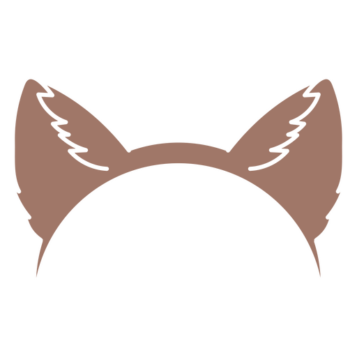 Encantador diseño de diadema de inspiración felina. Diseño PNG