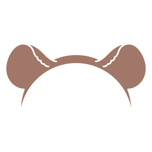 Stilvolles braunes Katzenohren-Haarband-Design PNG-Design