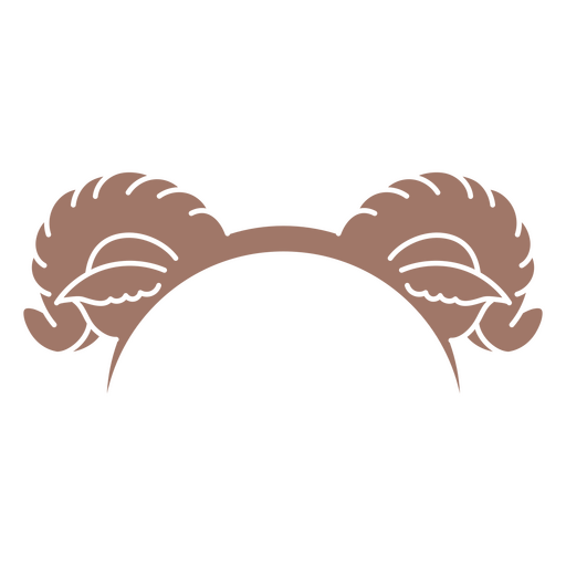 Faixas de cabelo com design divertido de orelhas de urso. Desenho PNG