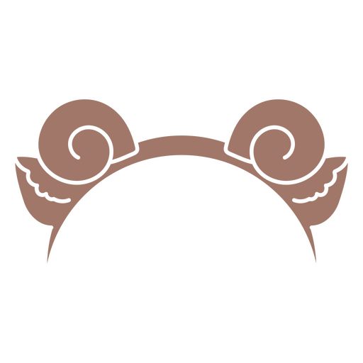 Tiara divertida com chifres de carneiro Desenho PNG