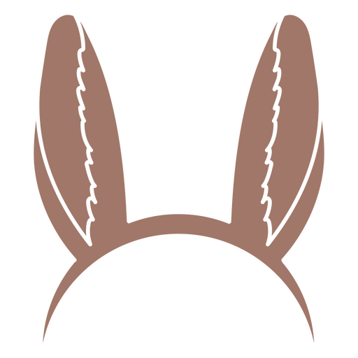 verspieltes Hasenohren-Design PNG-Design
