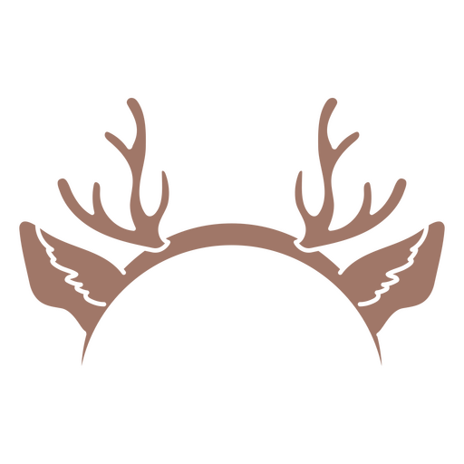 Encantador design de tiara com chifres de veado Desenho PNG