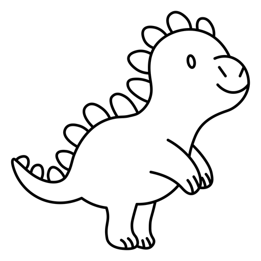 Desenho de dinossauro fofo para design de roupas infantis Desenho PNG