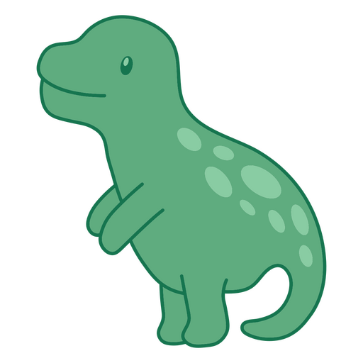 Diseño de camiseta con ilustración de personaje de dinosaurio sonriente adorable Diseño PNG