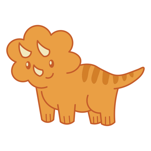 O triceratops de desenho animado está de pé Desenho PNG