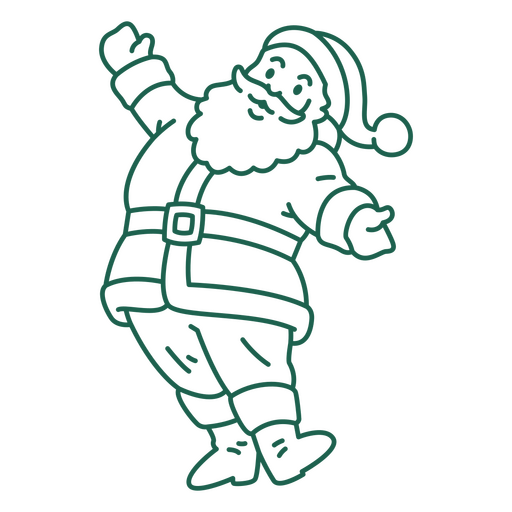 Santa claus dancing PNG Design