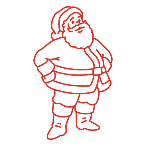 Rotes Weihnachtsmann-Symbol PNG-Design
