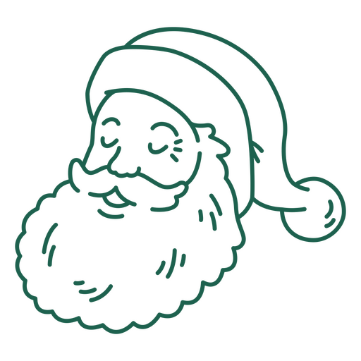 Green santa claus icon PNG Design