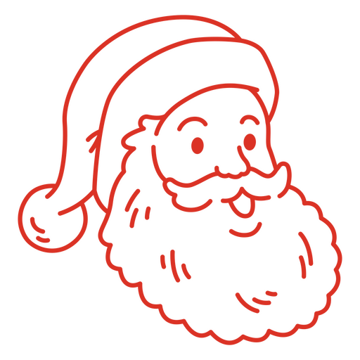 Playful santa hat illustration design PNG Design
