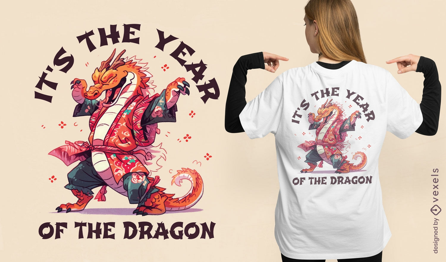 Es el año del diseño de la camiseta del dragón.
