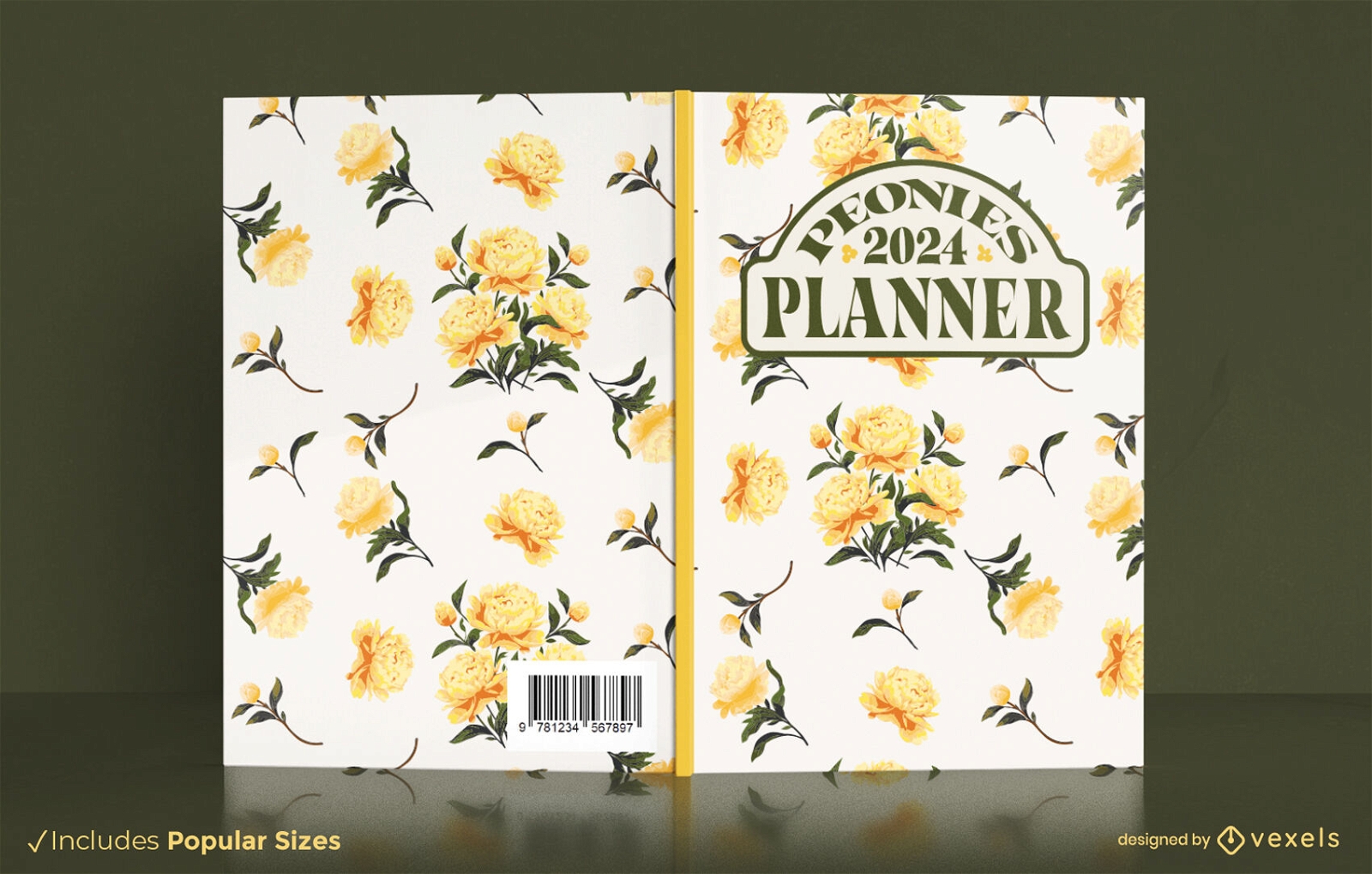 Yellow roses flowers book cover design
