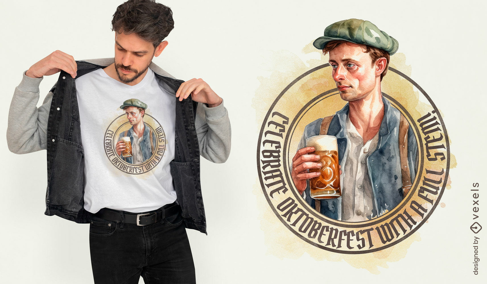 Diseño de camiseta de cita de hombre Oktoberfest