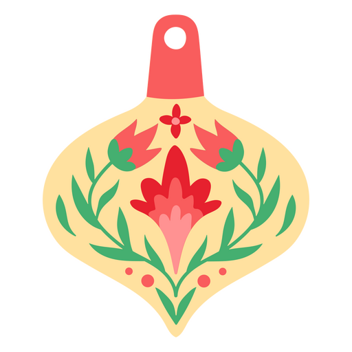 Ornament with a floral design on it PNG Design