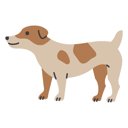 Brauner und hellbrauner Hund stehend PNG-Design