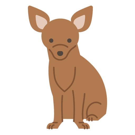 Encantadora ilustración de un perro marrón sentado para amantes de las mascotas. Diseño PNG