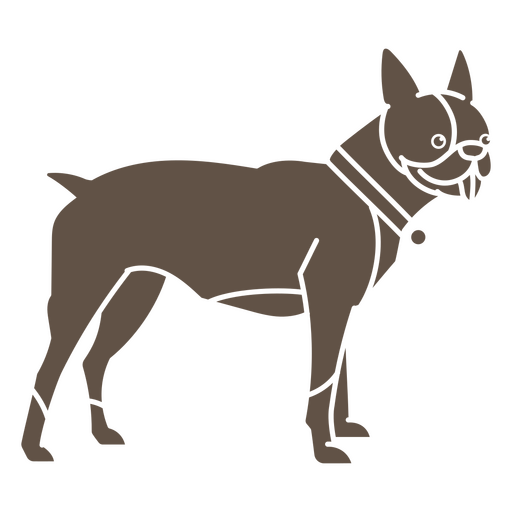 Diseño de camiseta con ilustración de perro juguetón que presenta una silueta canina sonriente. Diseño PNG