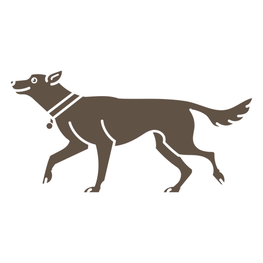 Brown dog walking PNG Design