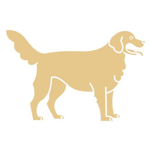 Design de silhueta divertida de golden retriever Desenho PNG
