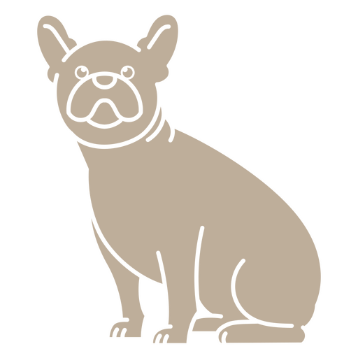 Ilustração estilizada de buldogue francês Desenho PNG