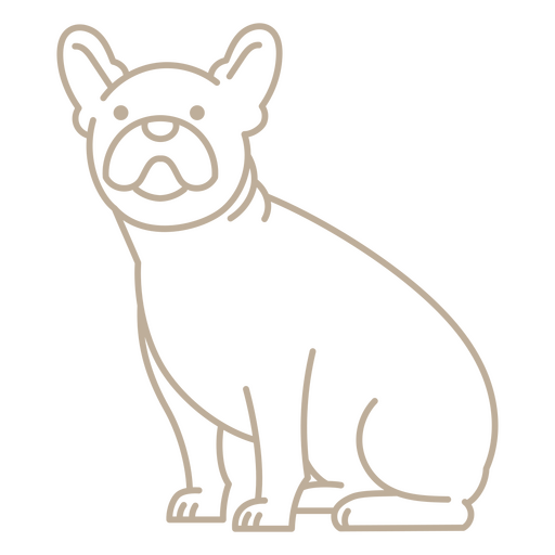 Minimalistisches Grafikdesign mit Hundesilhouette PNG-Design