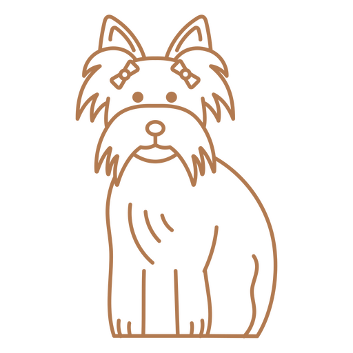 Linda ilustración de un yorkshire terrier Diseño PNG