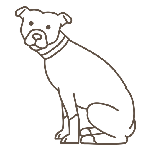 Design de camiseta com desenho minimalista de cachorro sentado Desenho PNG