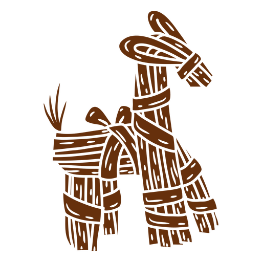 Charming woven deer illustration PNG Design