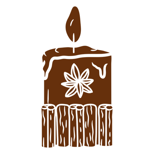 Brown candle PNG Design