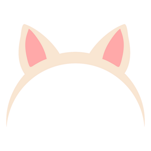 Cat Headband With Pink Ears PNG & SVG Design For T-Shirts