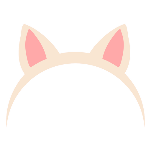 Diadema de gato con orejas rosas Diseño PNG