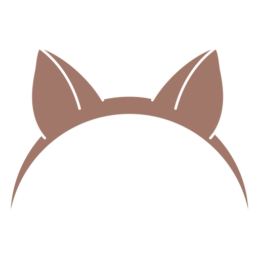 Brown cat ear icon PNG Design