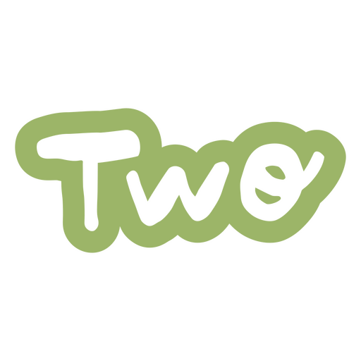 Playful two design text art PNG Design