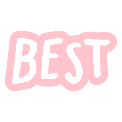 Das Wort ?am besten? in Pink PNG-Design