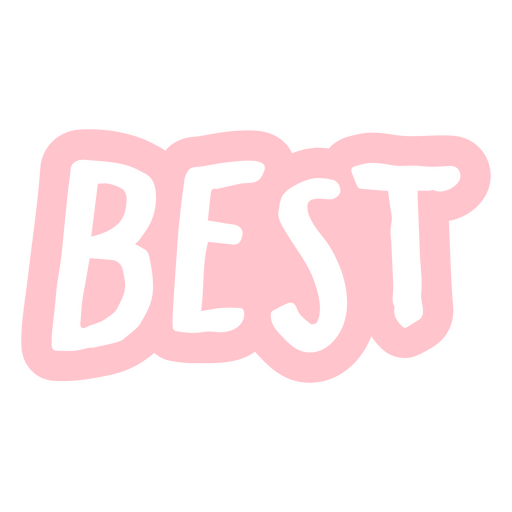 The word best in pink PNG Design