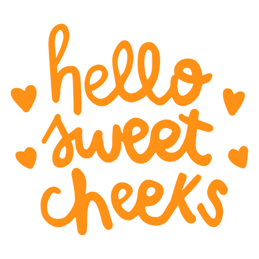 Playful greeting design with hearts PNG Design