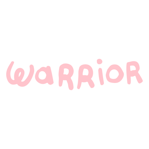 Playful warrior word art design PNG Design
