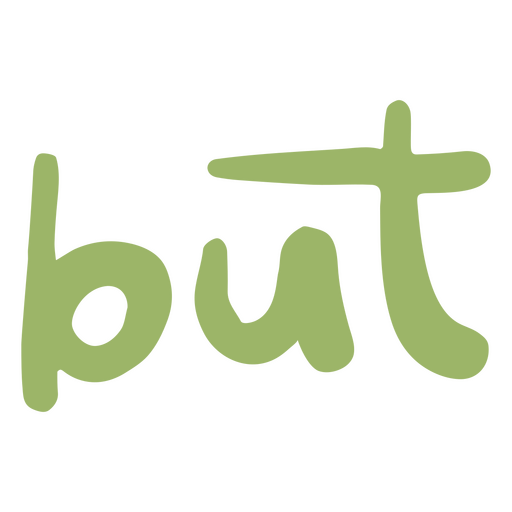 Diseño tipográfico lúdico con la palabra "pero" Diseño PNG