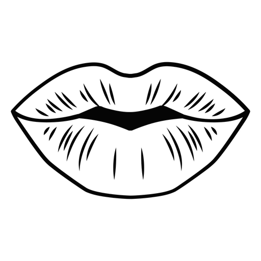 Stylish lip graphic design PNG Design