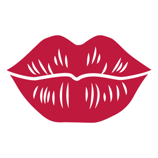 Diseño de impresión de labios atrevido para un arte expresivo. Diseño PNG
