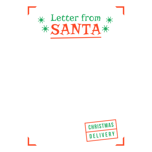 Brief vom Weihnachtsmann PNG-Design