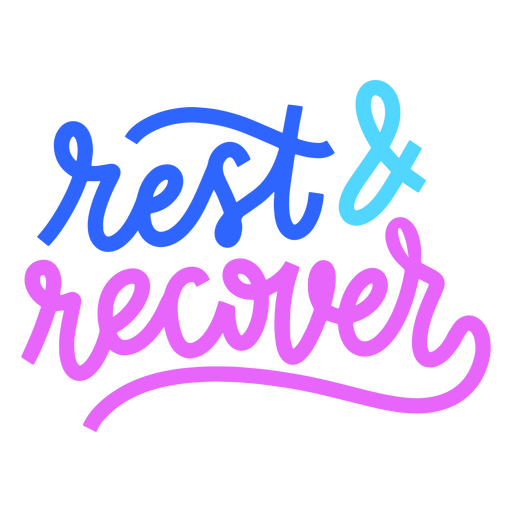 Rest and recover quote PNG Design
