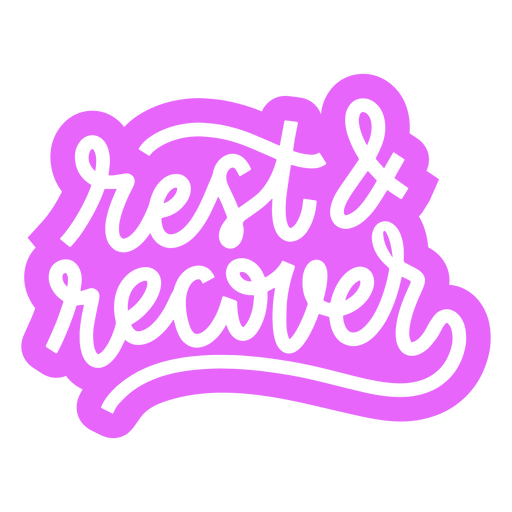 The word rest and recover PNG Design