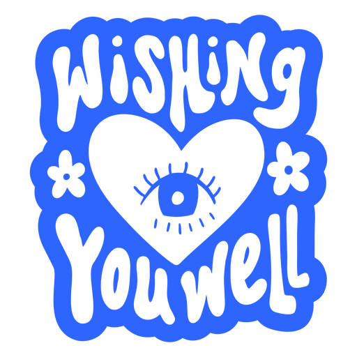 Wishing you well sticker PNG Design