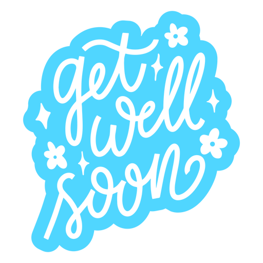 Get well soon sticker PNG Design